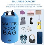 Depointer Waterproof Dry Bag 5L 10L 20L Roll Top Lightweight Dry Storage Bag Backpack for Travel Swimming Boating Camping and Beach