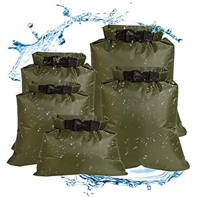 Fairylove Waterproof Pouch 1.5L+2.5L+3.5L+4.5L+6L 5 Pcs Dry Bags Waterproof Set Stuff Sack Waterproof Dry Bag Storage Pouch Bag Outdoor Beach Sack Travel Rafting Drifting Swimming Snorkeling Bag
