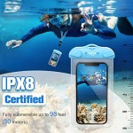 HeySplash IPX8 Waterproof Phone Case Underwater Phone Case for Bathing Dry Bag with Lanyard Compatible with iphone se 2022 iPhone 11 iPhone 12 iPhone 13 Pro iPhone 13 Pro Max