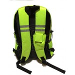 HomeZone ASC Hi-Viz Yellow Backpack Rucksack Cycling or Schoolbag with Safety Reflective sections