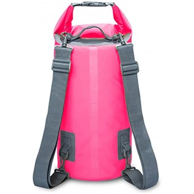 Icegrey Floating Waterproof Dry Bag Lightweight Airtight Waterproof Backpack for Kayaking Rafting Boating Camping Hiking Beach Fishing Pink 15L