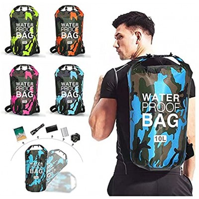 Kingdom GB Camouflage Waterproof Dry Bag Sack Floating Polyester Backpack Beach Lightweight Dry Sack for Beach Boating Fishing Kayaking Swimming Rafting Camping Fishing