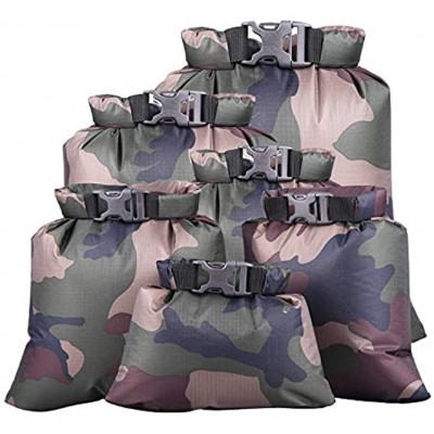 kuou 6Pcs WaterProof Dry Bags Dry Sack WaterProof Bag Lightweight Dry Bag Snorkeling Bag Drifting Bag1.5L+2.5L+3L+3.5L+5L+8L