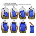 MARCHWAY Floating Waterproof Dry Bag 5L 10L 20L 30L 40L Roll Top Sack Keeps Gear Dry for Kayaking Rafting Boating Swimming Camping Hiking Beach Fishing Dark Blue 5L