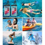MoKo Waterproof Phone Pouch 2-Pack Compatible with iPhone 13 12 11 Pro Max Mini Xs Max Xr SE 3 2 Galaxy S22 S21 20 Note 20 10 Cellphone Dry Bag Case for Snorkeling Swimming Black + Black