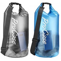 ProCase Dry Bag 20L 2 Pieces Waterproof Dry Bag Lightweight Waterproof Pack Bag Dry Duffel Bag for Boat Kayak Fishing Rafting Hiking Swimming Camping Outdoor Adventure Water Sports