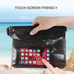 S SMAUTOP 2-Pack Waterproof Pouch Bag with Adjustable Waist Strap,Waterproof Waist Bag Phone Case Screen Touch Sensitive Dry Bag Valuables Dry for Swimming Diving Boating Fishing Beach