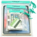 YUMQUA Waterproof Bag Waterproof Pouch Dry Bag for Document Map,Camera,Tablet and Phone Set of 3 TEAL