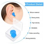 21 Pairs Ear Plugs for Sleeping Soft Reusable Moldable Silicone Earplugs Noise Cancelling Earplugs Sound Blocking Ear Plugs with Case for Swimming Concert Airplane 32dB NRR White Blue Green