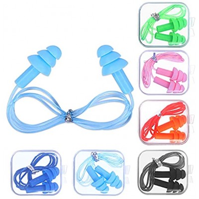 BESSELING Ear Plugs Soft Comfortable Ear Plug 2 Pairs Silicone EarPlugs Noise Reduction Sound Blocking Ear Plugs for Hearing Protection Sleeping Working Swimming Travel earplugswimcord