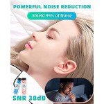 Ear Plugs for Sleeping 60 Pairs 38dB SNR Noise Cancelling Reusable Earplugs for Sleep Work Study Blue+Pink