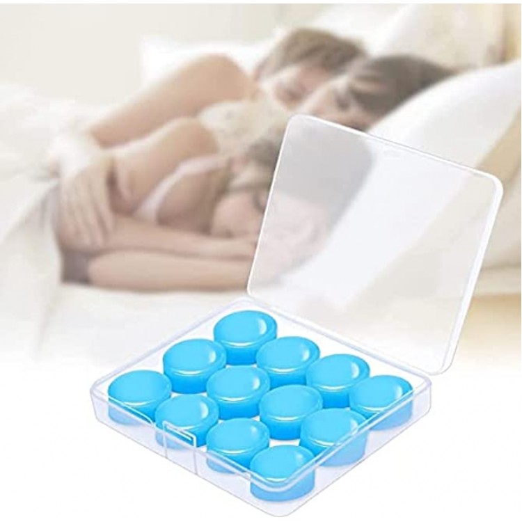 Ear Plugs for Sleeping Noise Cancelling Reusable | Soft Silicone Waterproof 6 Pairs for Concerts Shooting & Airplanes Up to 22dB SNR | Easy to Fit and Skin Friendly Blue
