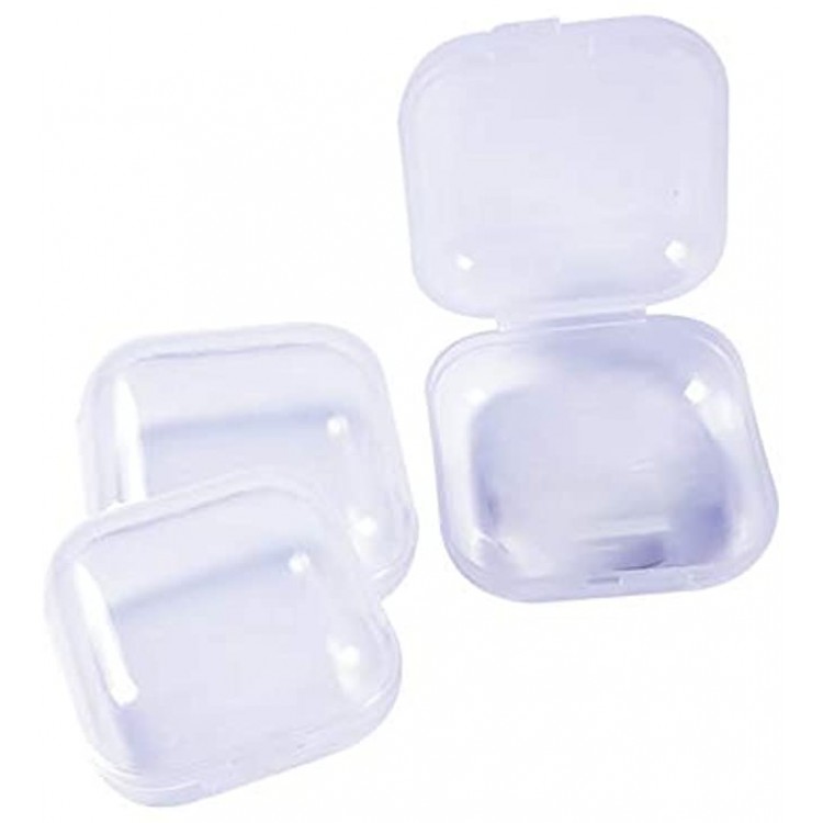 FSSTUD 20 PCS Transparent Plastic Empty Earplugs Case Earplugs Box Storage Case