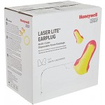 Honeywell Howard Leight 3301105 Individually Wrapped Laser-Lite Single Use Uncorded Earplugs SNR 35 Box of 200 pairs Yellow Pink