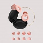 Loop Quiet Earplugs for Sleeping – Super Soft Reusable Hearing Protection in Flexible Silicone for Noise Reduction & Flights 8 Ear Tips in XS S M L – 27dB Noise Cancelling Pink