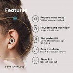 Loop Quiet Earplugs for Sleeping – Super Soft Reusable Hearing Protection in Flexible Silicone for Noise Reduction & Flights 8 Ear Tips in XS S M L 27dB Noise Cancelling White