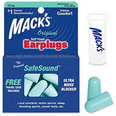 Mack's Unisex's Original Ear Plugs 10 Pair -Mint Green 1 Pack