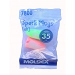 Moldex SparkPlugs 7800 Soft Foam Earplugs SNR 35db 20 Pairs