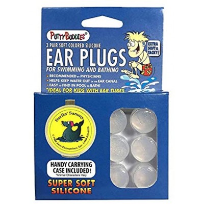 Putty Buddies original ear plugs 3 pairs pack Clear 1 Pack 3 Pairs