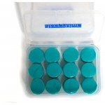 Silicone Putty Moulded Ear Plugs by Sleepytime,Blue Soft Sticky Plugs Which Mould Into Your Ear for Effective Noise Reduction in Plastic Case 12 Blue